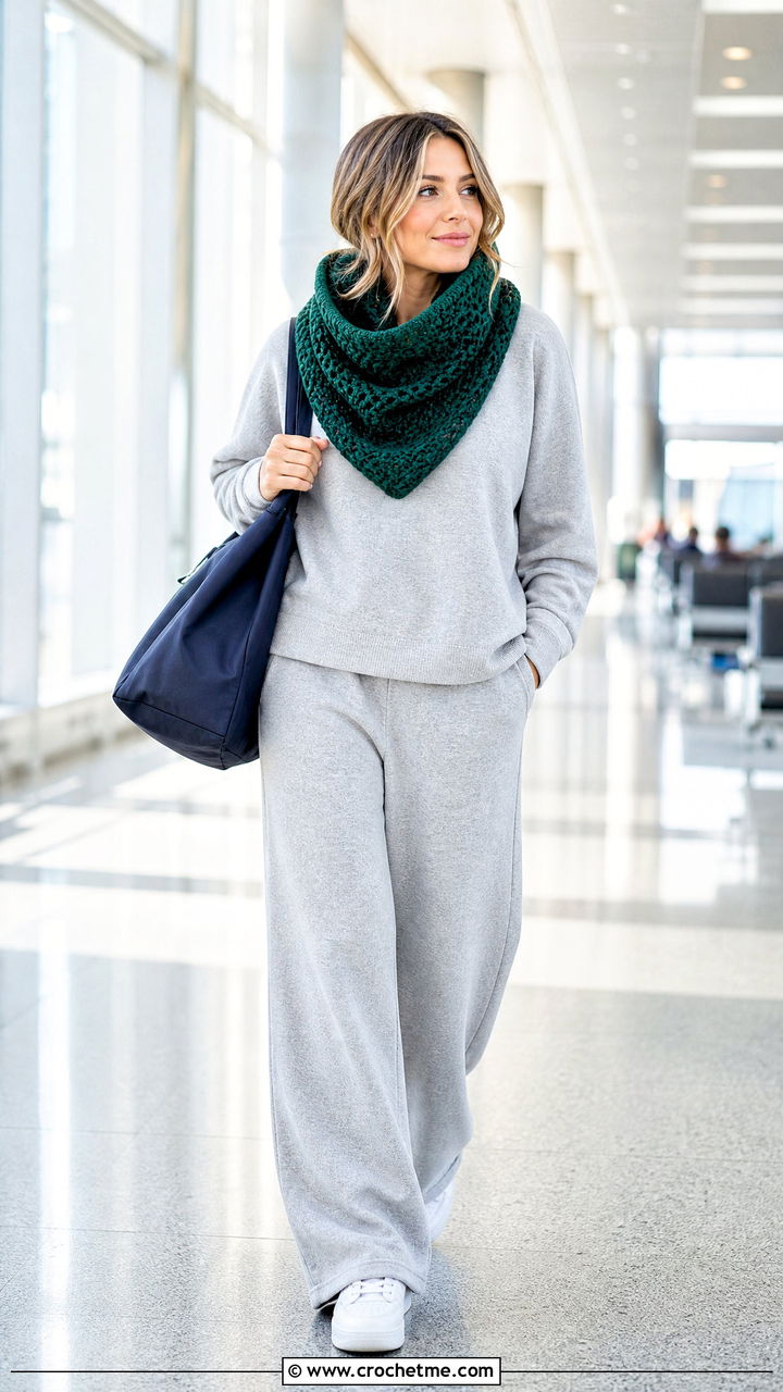 Convertible Crochet Cowl With Travel Set - 35 crochet cowls outfit ideas