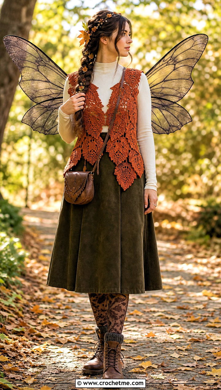 Crochet Autumn Fairy Costume - 35 crochet fairy costume outfit ideas