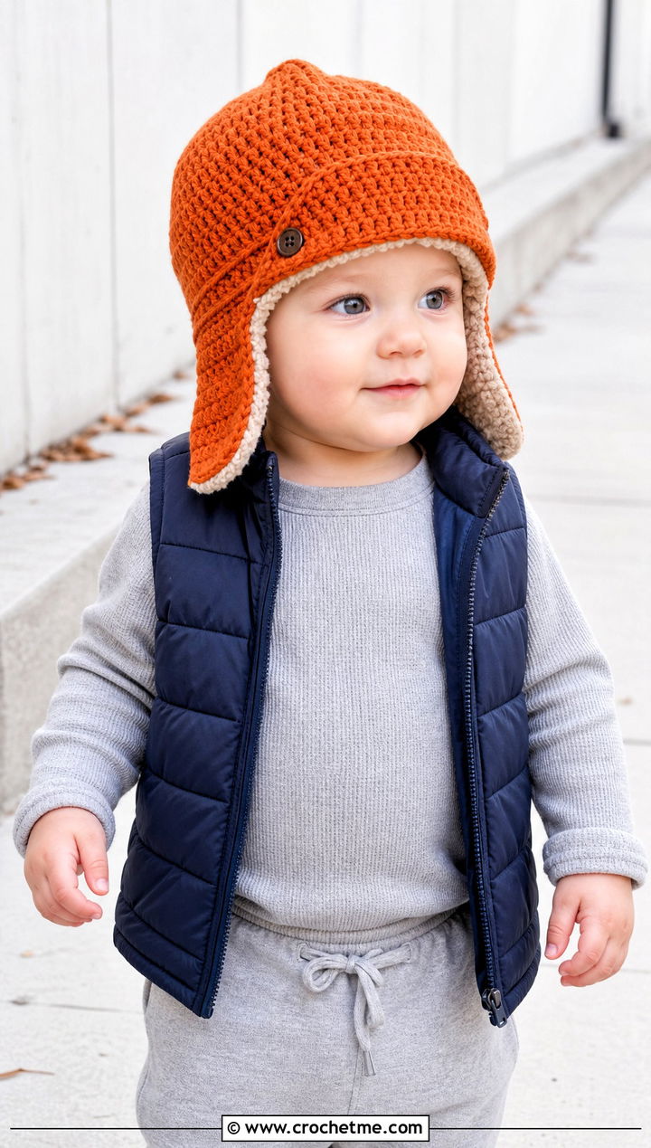 Crochet Aviator Hat With Puffer Vest Outfit - 15 12 month old crochet hat outfit ideas