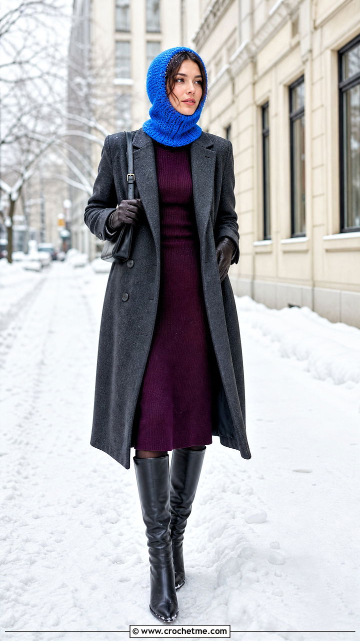 Crochet Balaclava Hat With Long Coat - 35 crochet hat ideas