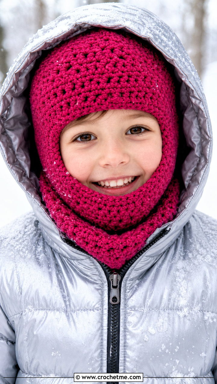 Crochet Balaclava Hat With Snowsuit - 15 Childs Crochet Hat outfit ideas