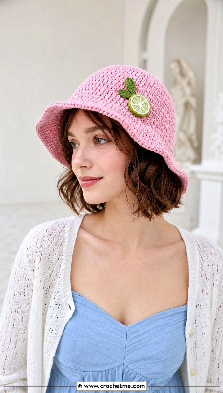 Crochet Banana Cloche Hat With Midi Dress - 30 crochet banana hat outfit ideas