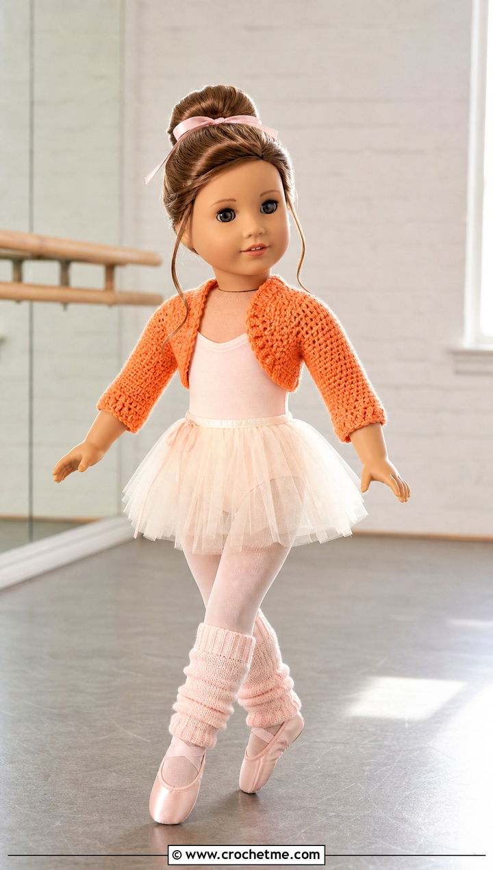 Crochet Bolero With Tulle Ballet Skirt - 15 Crochet Our Generation Doll Clothes and outfit ideas