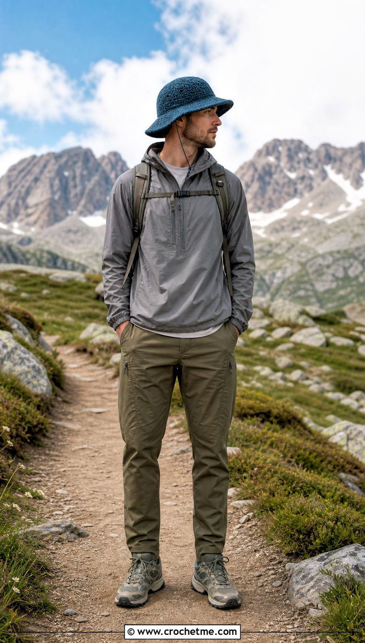 Crochet Boonie Hat With Gorpcore Outfit - 35 crochet hats men outfit ideas