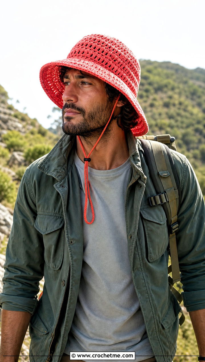 Crochet Boonie Hat With Utility Outfit - 25 crochet hat ideas for men