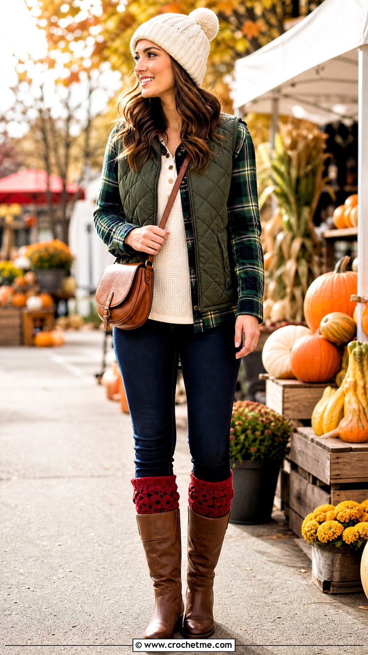 Crochet Boot Socks With Skinny Jeans - 35 easy crochet socks outfit ideas