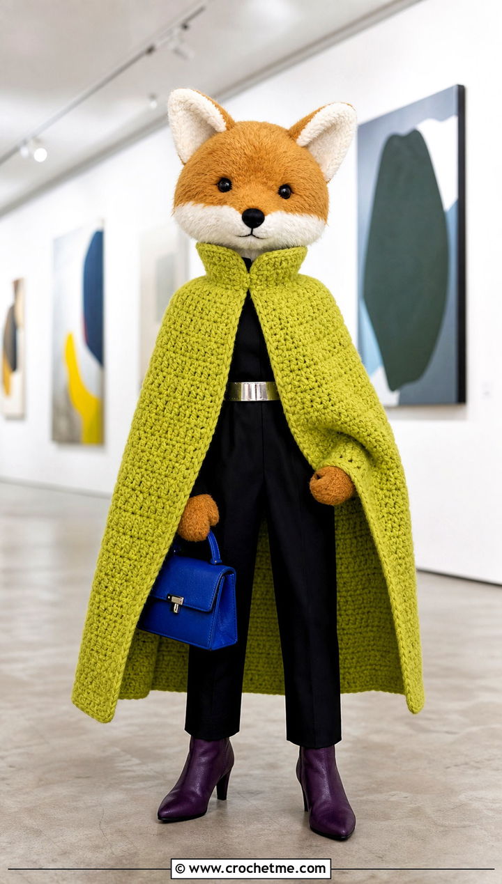 Crochet Cape With Tailored Jumpsuit - 25 Crochet Stuffie Clothes and outfit ideas
