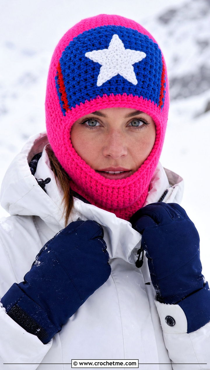 Crochet Captain America Balaclava Hat With Ski Outfit - 25 Crochet Captain America Hat outfit ideas