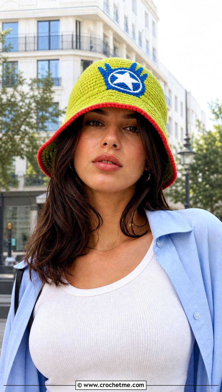 Crochet Captain America Bucket Hat With Cargo Pants - 25 Crochet Captain America Hat outfit ideas