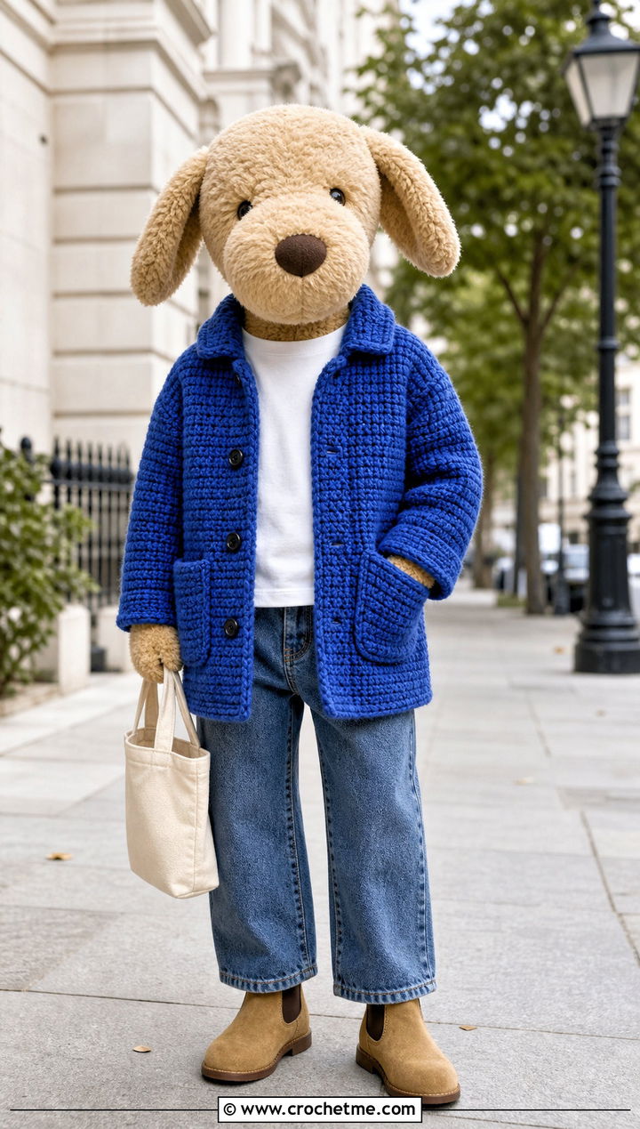 Crochet Car Coat With Jeans - 35 crochet jellycat clothes and outfit ideas