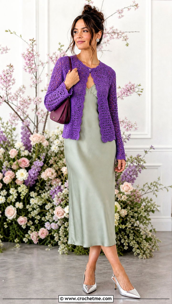 Crochet Cardigan And Slip Dress Wedding Guest Outfit - 25 crochet wedding guest outfit ideas