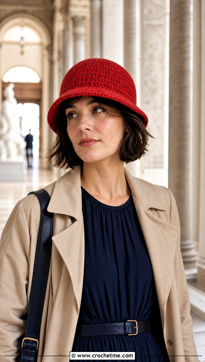 Crochet Cloche Hat With Midi Dress - 15 Ladies Crochet Hat outfit ideas