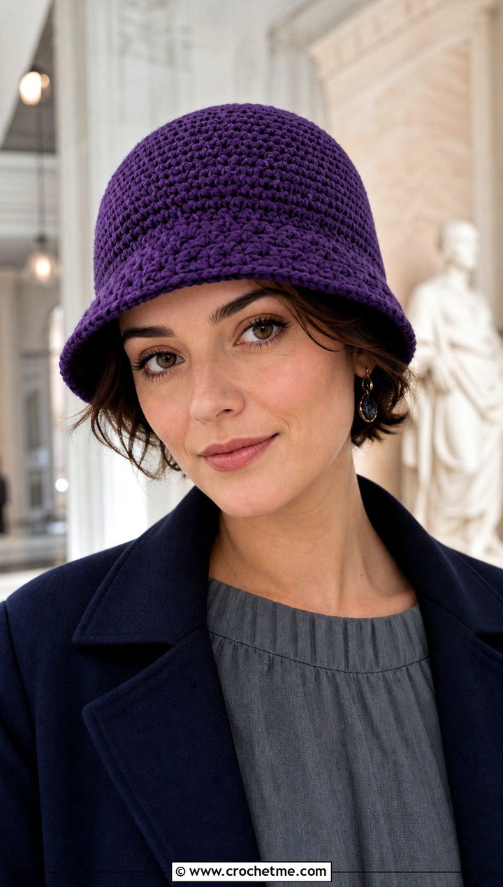 Crochet Cloche Hat With Midi Dress And Loafers - 15 Modern Crochet Hat outfit ideas