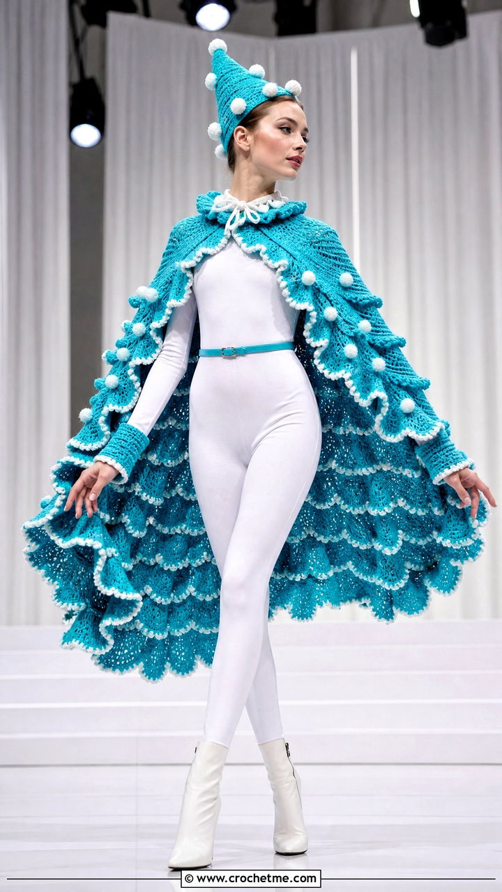 Crochet Clown Cape Costume With White Unitard - 35 crochet clown costume outfit ideas