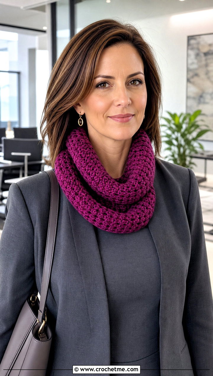 Crochet Cowl Scarf With Skirt Suit - 25 super crochet scarf outfit ideas