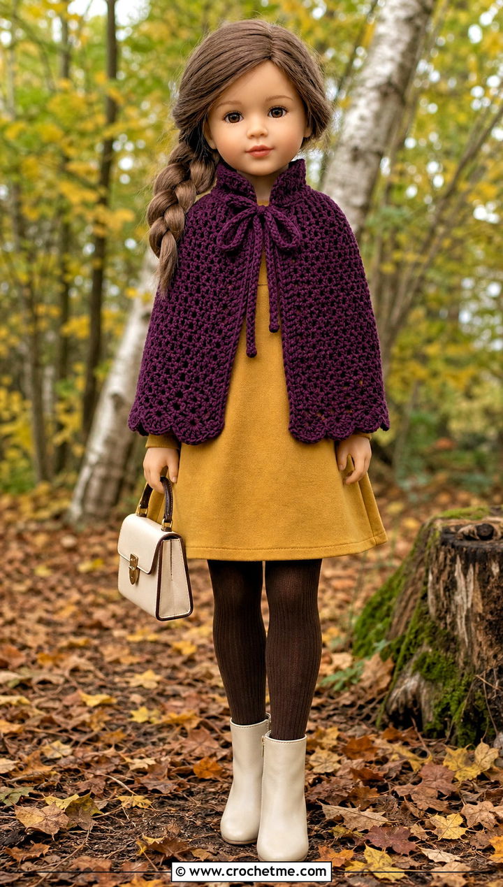 Crochet Doll With Cape And Knit Dress - 25 crochet doll and clothes and outfit ideas