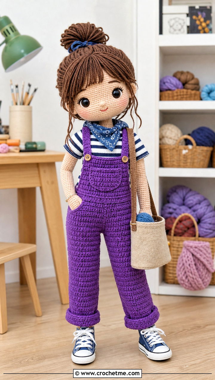 Crochet Doll With Overalls And T Shirt - 25 crochet doll and clothes and outfit ideas