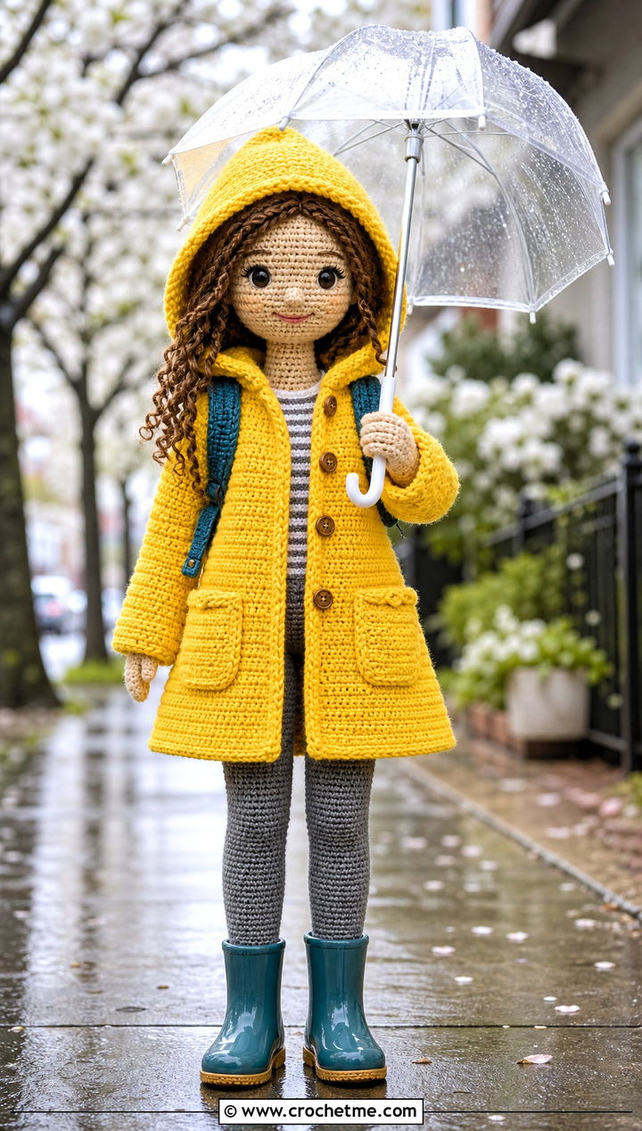 Crochet Doll With Raincoat And Boots - 25 crochet doll and clothes and outfit ideas