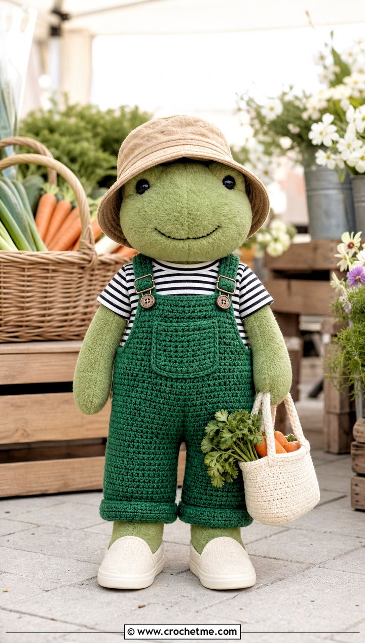 Crochet Dungarees With Striped T Shirt - 35 crochet jellycat clothes and outfit ideas