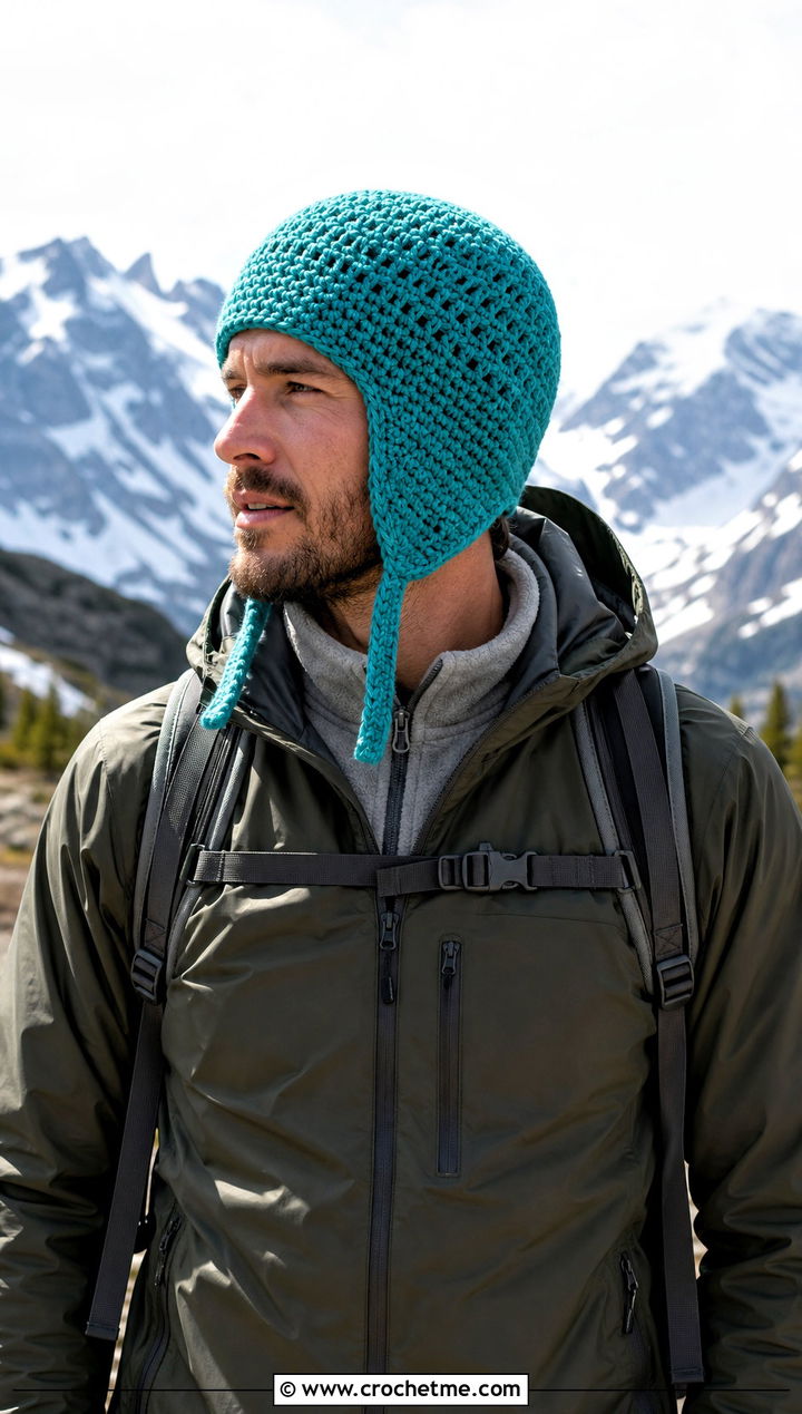 Crochet Earflap Hat With Hiking Outfit - 30 male crochet hat outfit ideas