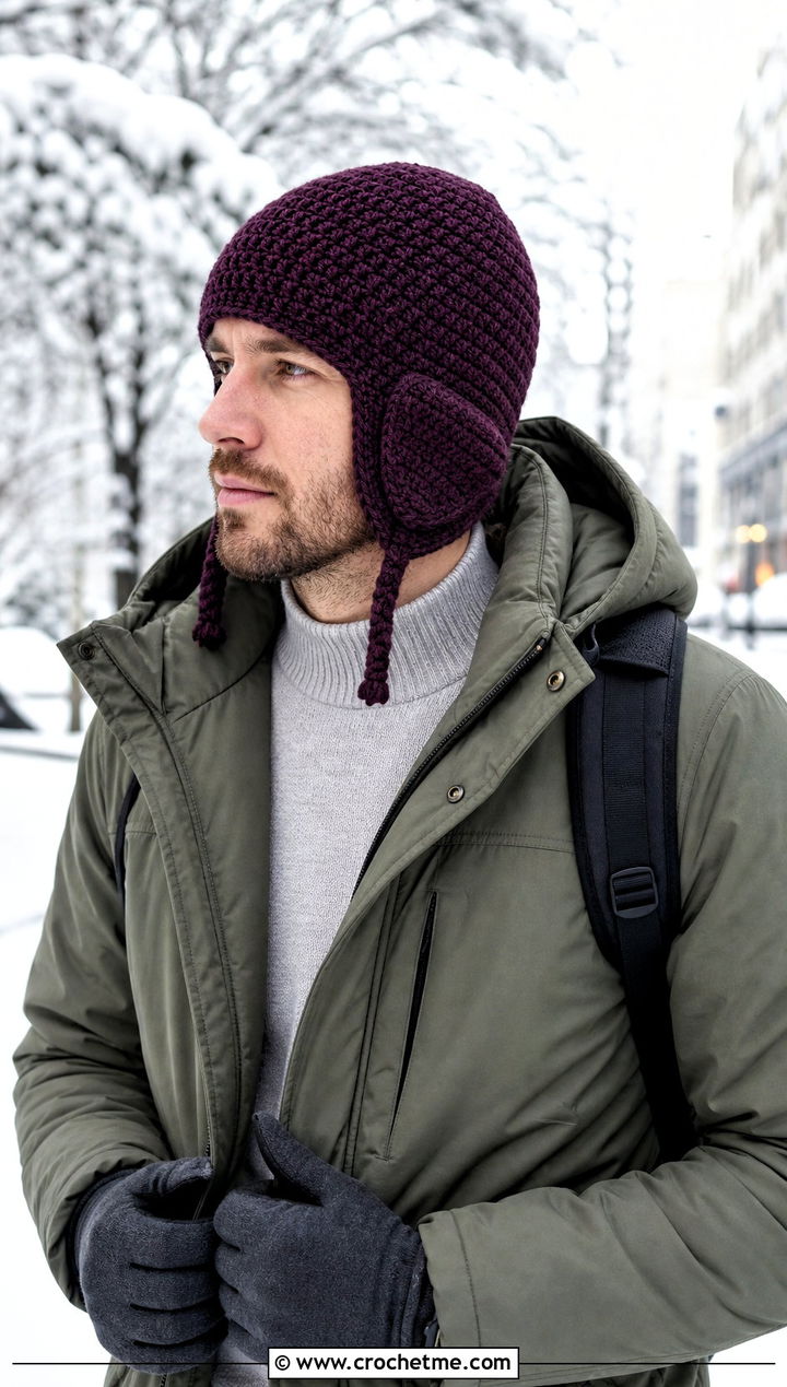 Crochet Earflap Hat With Parka - 25 crochet hat ideas for men