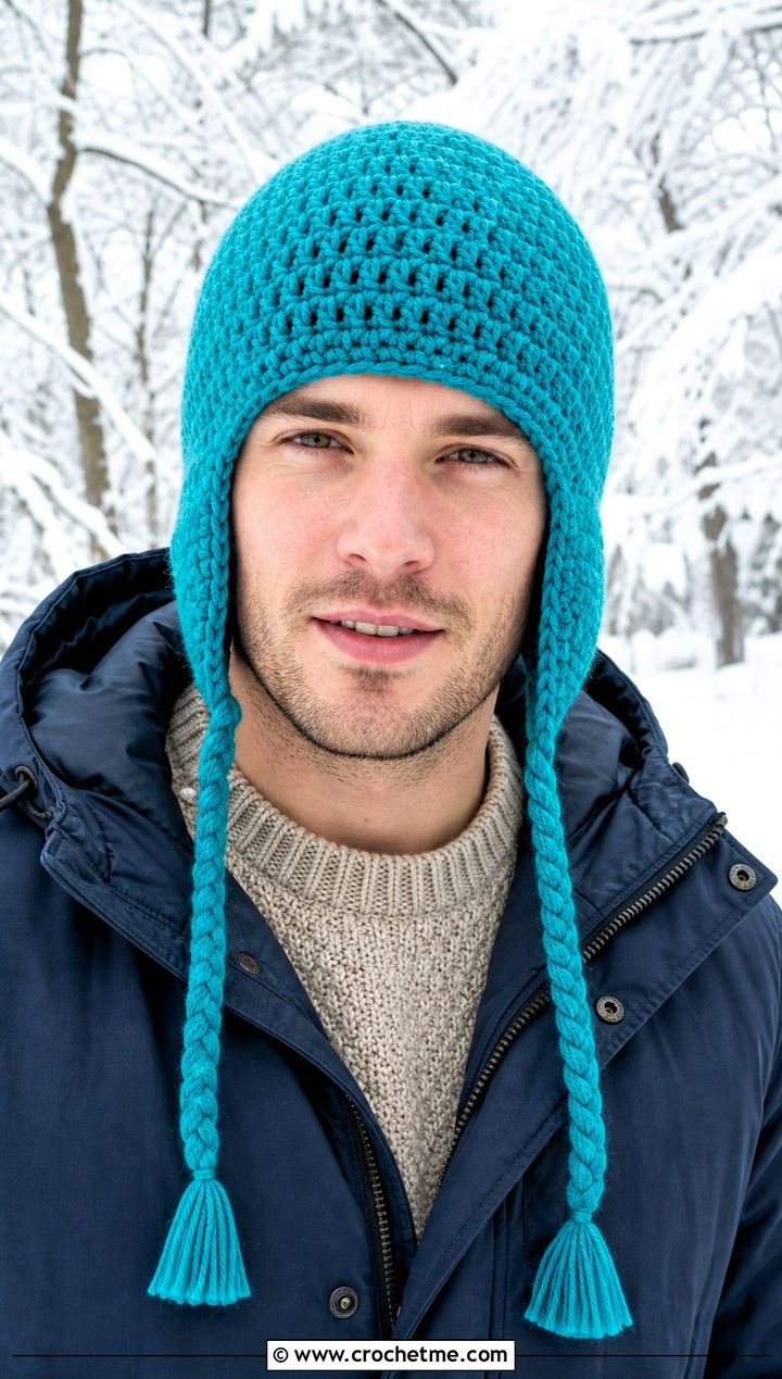 Crochet Earflap Hat With Parka - 25 Crochet Mens Winter Hat outfit ideas