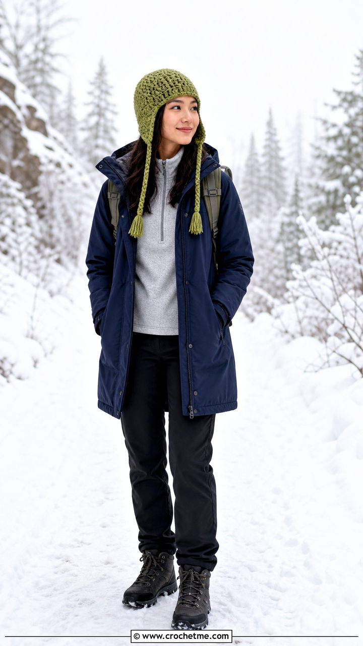 Crochet Earflap Hat With Parka - 35 crochet adult hats outfit ideas