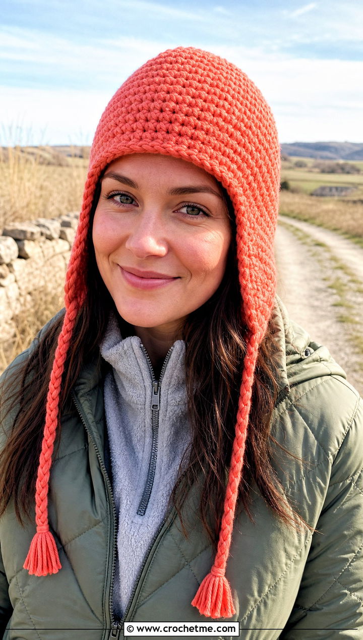 Crochet Earflap Hat With Quilted Jacket Outfit - 25 Unisex Crochet Hat outfit ideas