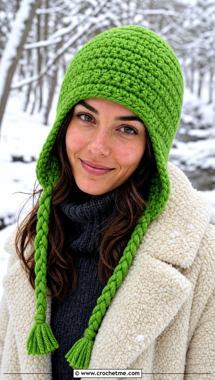 Crochet Earflap Hat With Sherpa Coat - 20 Cool Crochet Hat Ideas