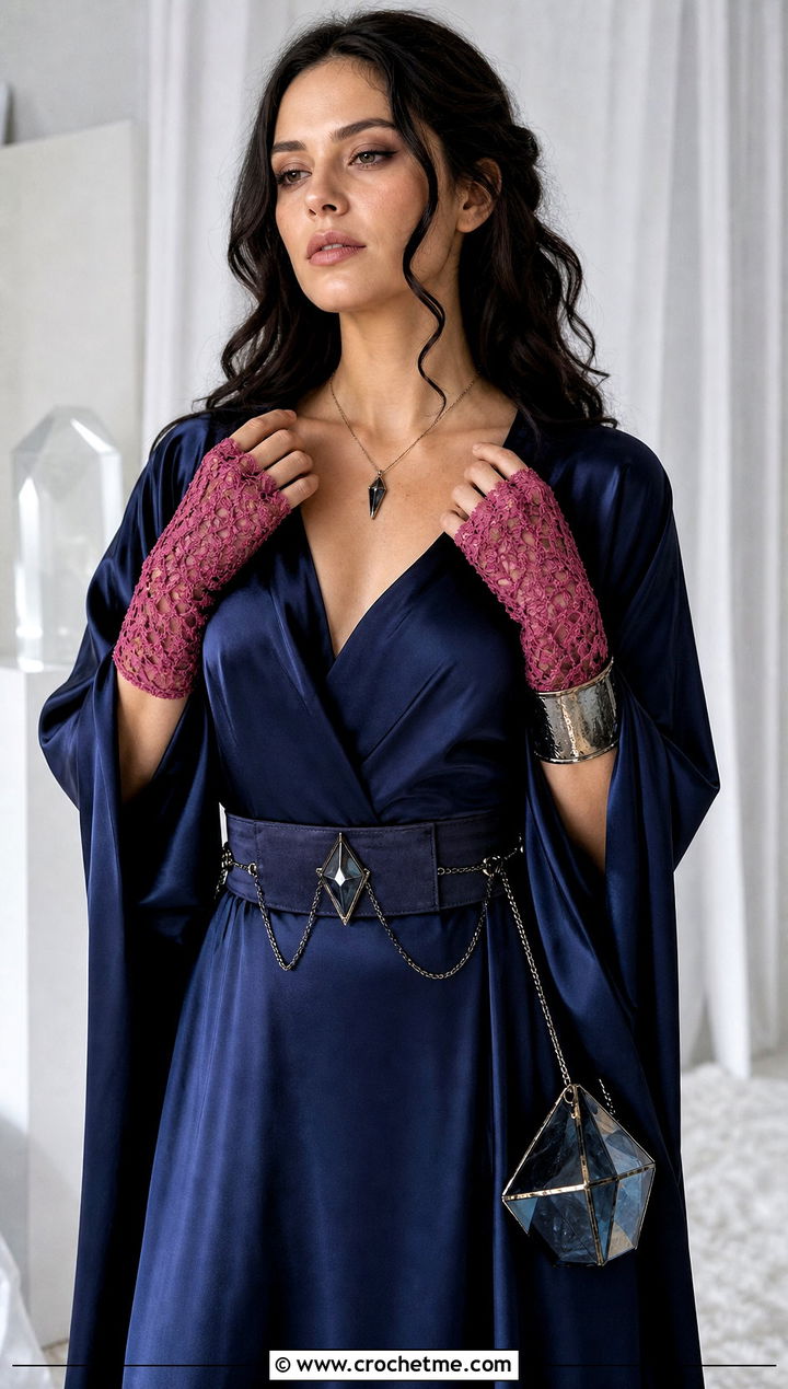 Crochet Fingerless Gloves Sorceress Outfit - 30 crochet halloween outfit ideas