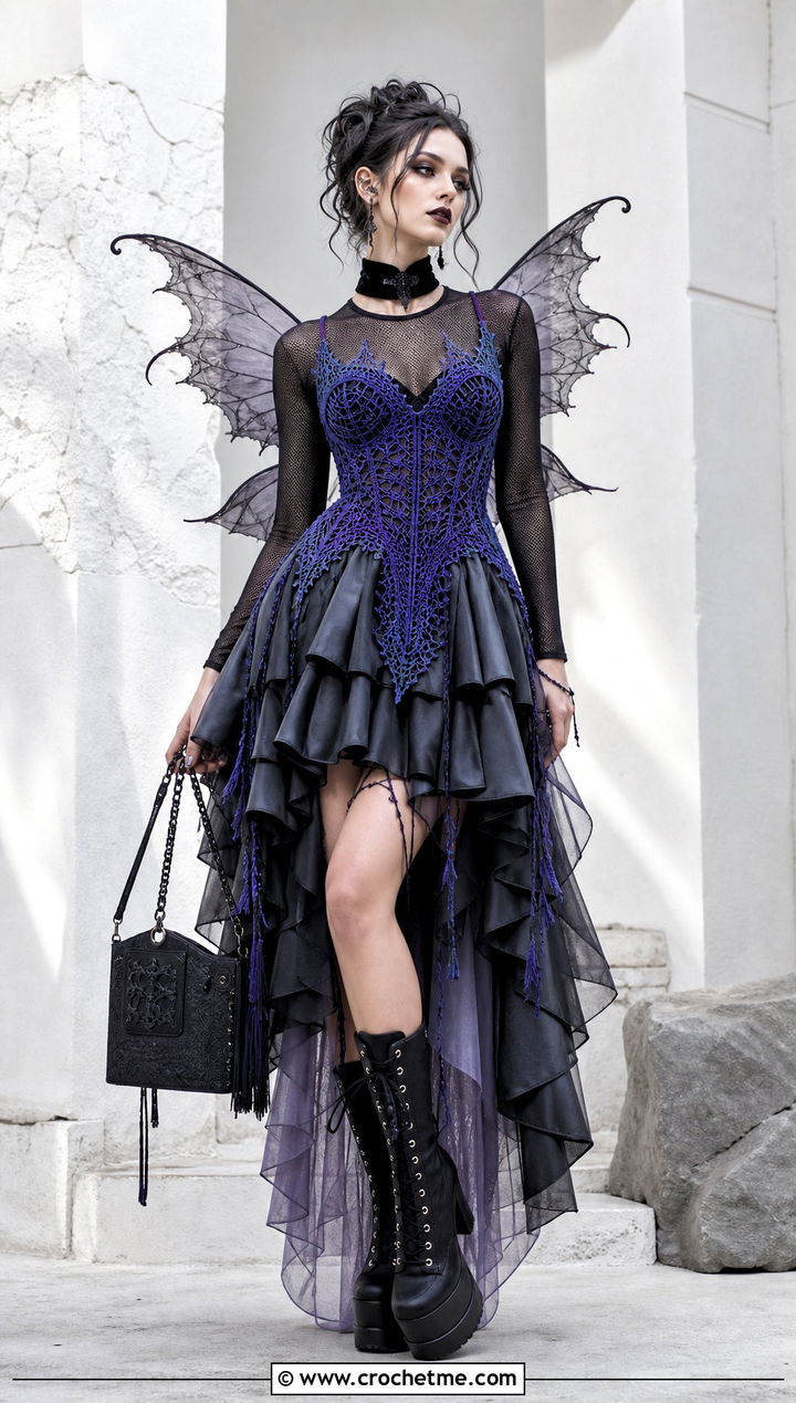 Crochet Gothic Fairy Costume - 35 crochet fairy costume outfit ideas