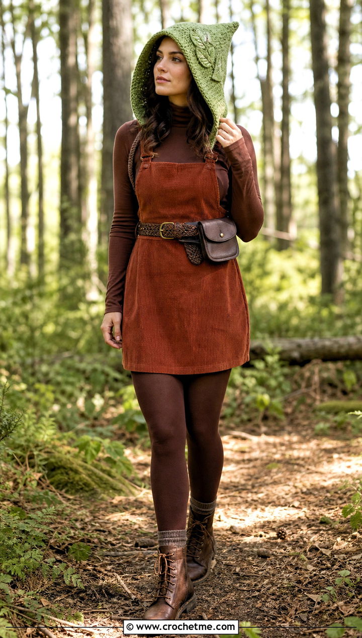 Crochet Hood Forest Elf Outfit - 30 crochet halloween outfit ideas