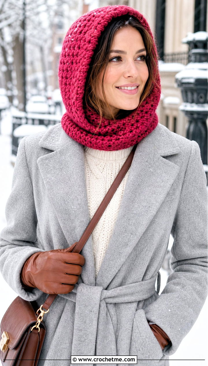 Crochet Hood Hat With A Wool Coat - 20 1930s crochet hat outfit ideas