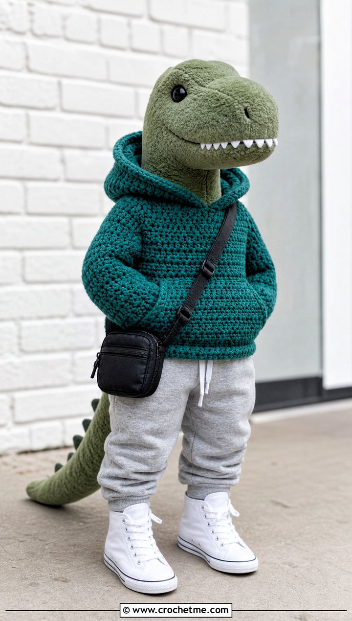 Crochet Hoodie With Jogger Pants - 25 Crochet Stuffie Clothes and outfit ideas