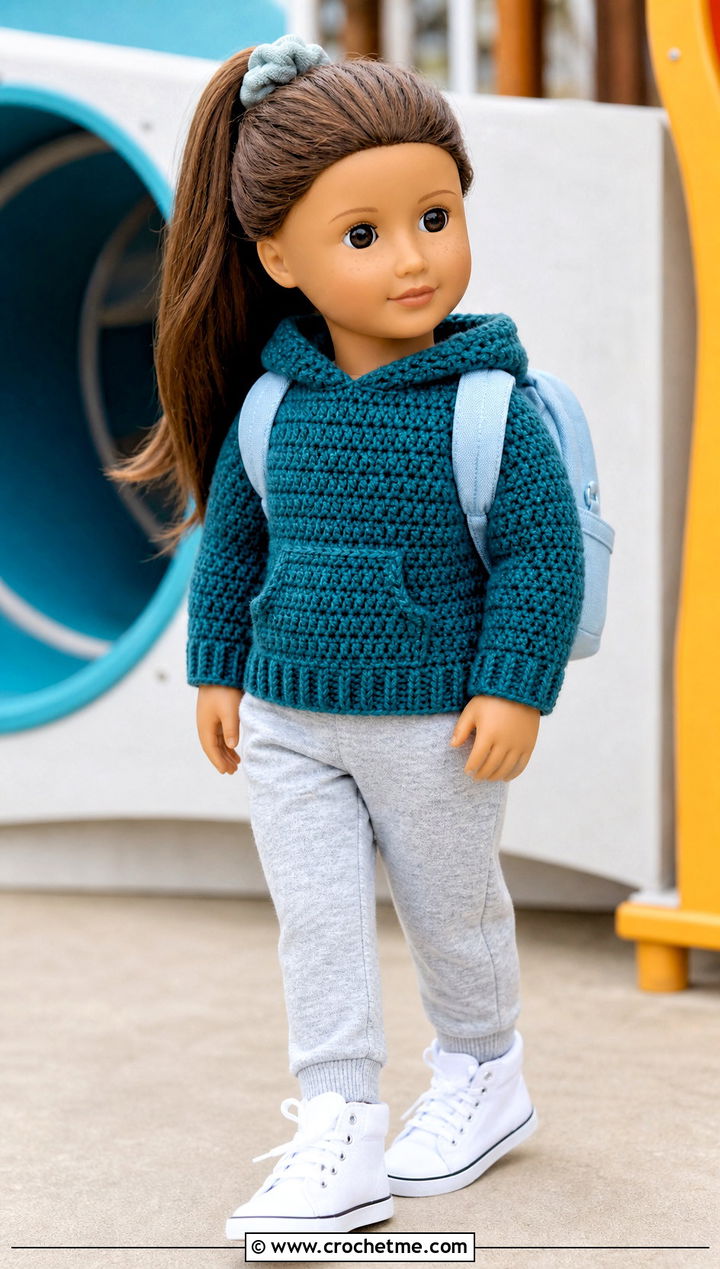Crochet Hoodie With Joggers - 15 Crochet Our Generation Doll Clothes and outfit ideas