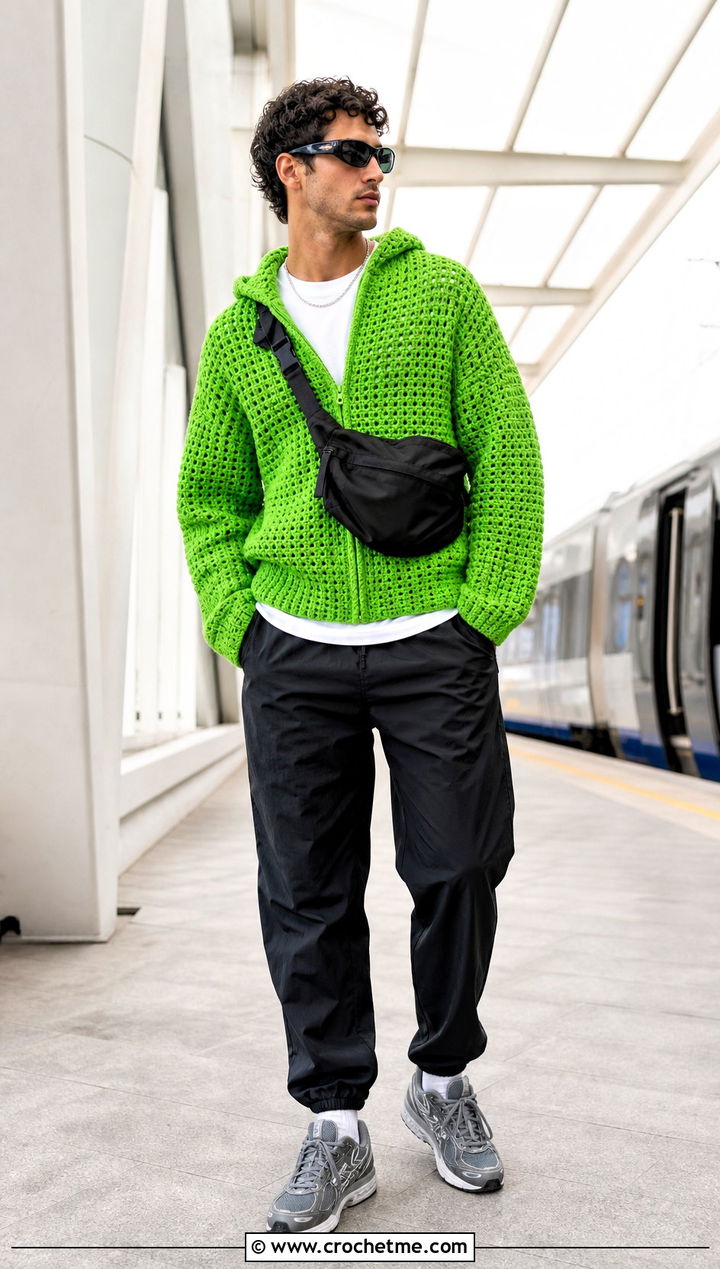 Crochet Hoodie With Track Pants - 15 men crochet clothes and outfit ideas