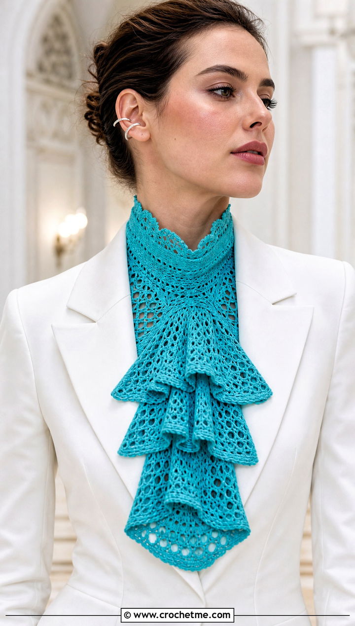 Crochet Jabot Collar With Tuxedo Wedding Dress - 15 crochet collar for wedding dress diy outfit ideas