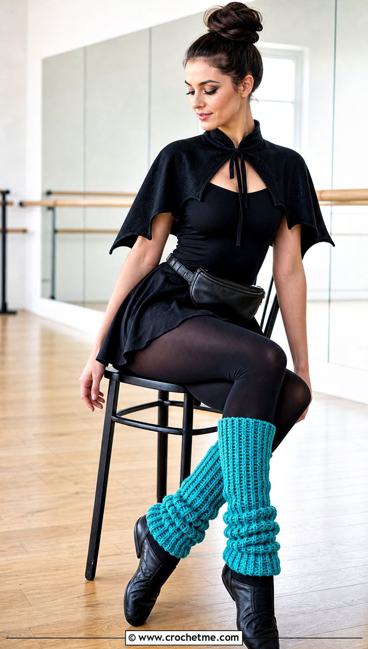 Crochet Leg Warmers Bat Dancer Outfit - 30 crochet halloween outfit ideas