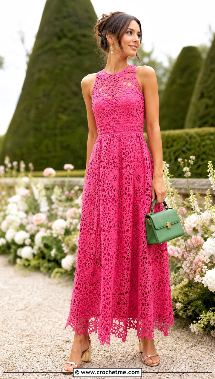 Crochet Maxi Dress Garden Wedding Guest Outfit - 25 crochet wedding guest outfit ideas