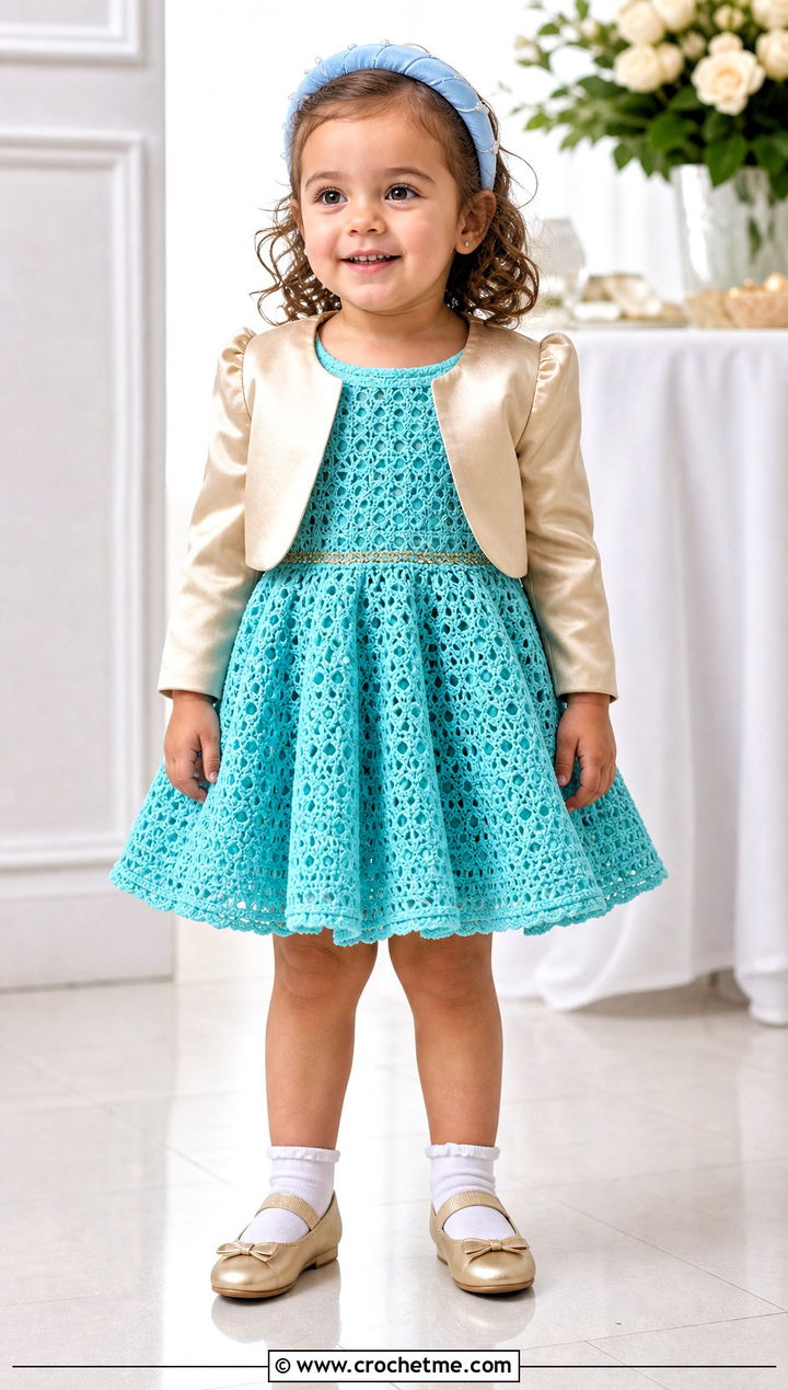 Crochet Party Dress With Satin Jacket - 15 5T Crochet Dress outfit ideas