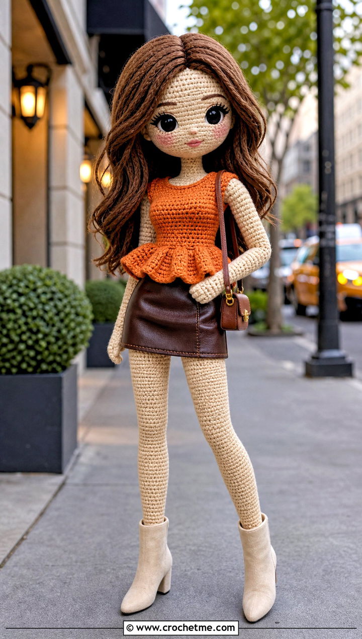 Crochet Peplum Top With Mini Skirt - 15 Clothes For Amigurumi outfit ideas