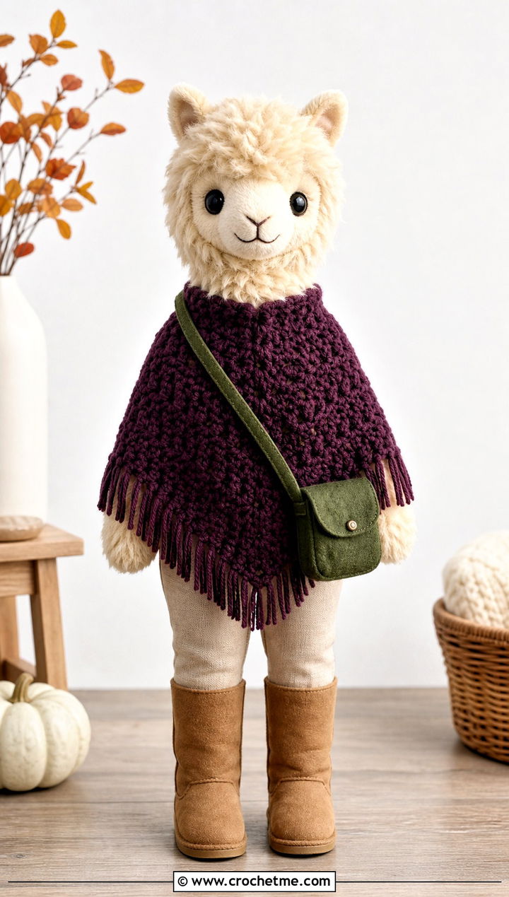 Crochet Poncho With Leggings And Boots - 25 Crochet Stuffie Clothes and outfit ideas