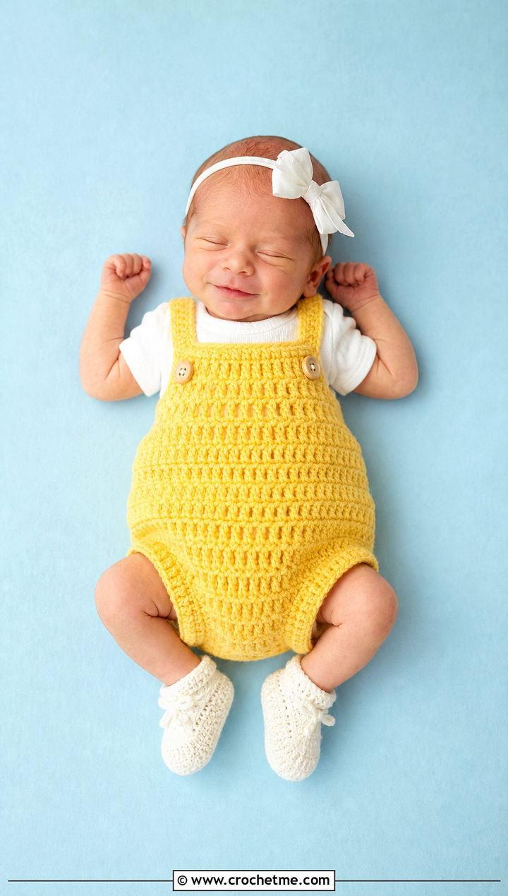 Crochet Preemie Bubble Romper With Cotton Tee - 25 Crochet Premie Clothes and outfit ideas
