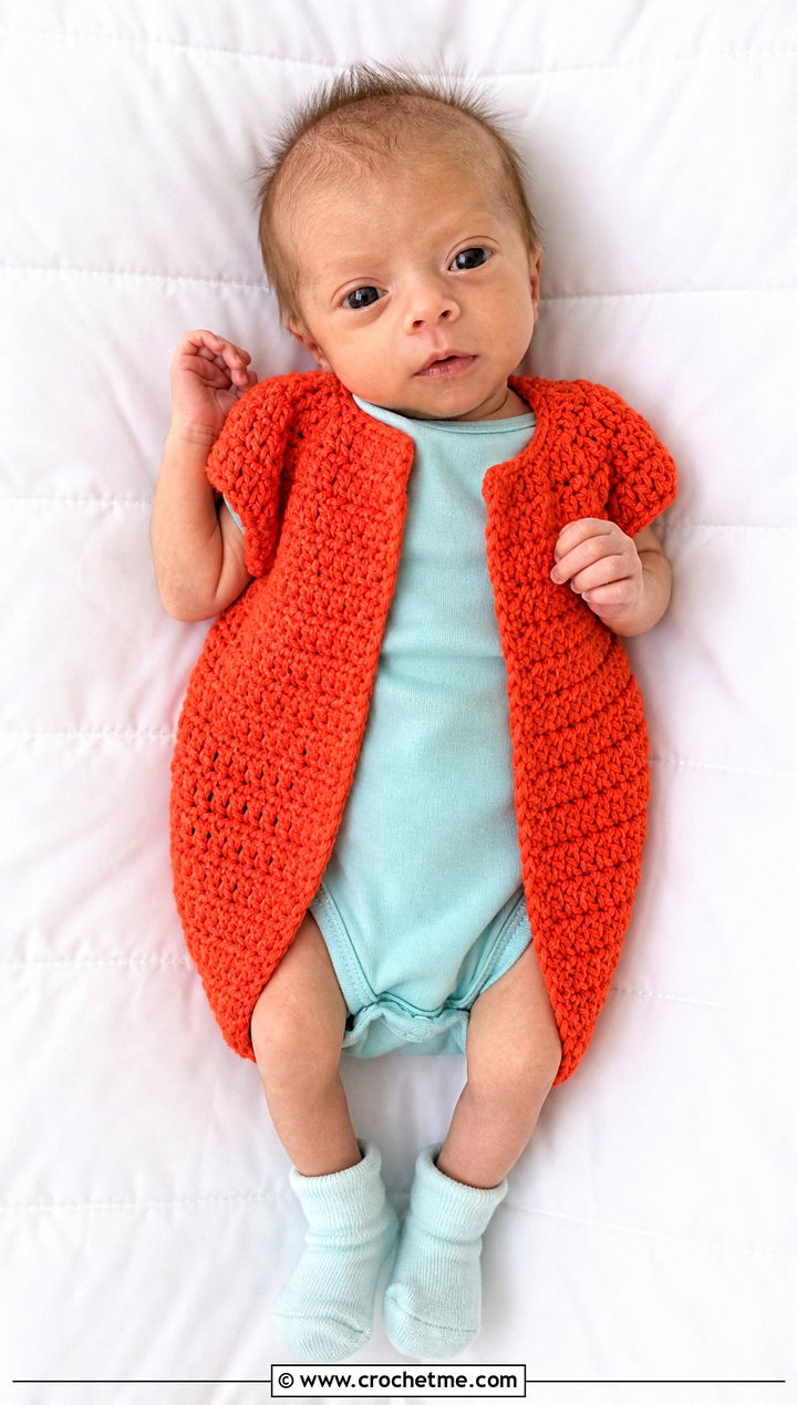 Crochet Preemie Cocoon Cardigan With Cotton Onesie - 25 Crochet Premie Clothes and outfit ideas