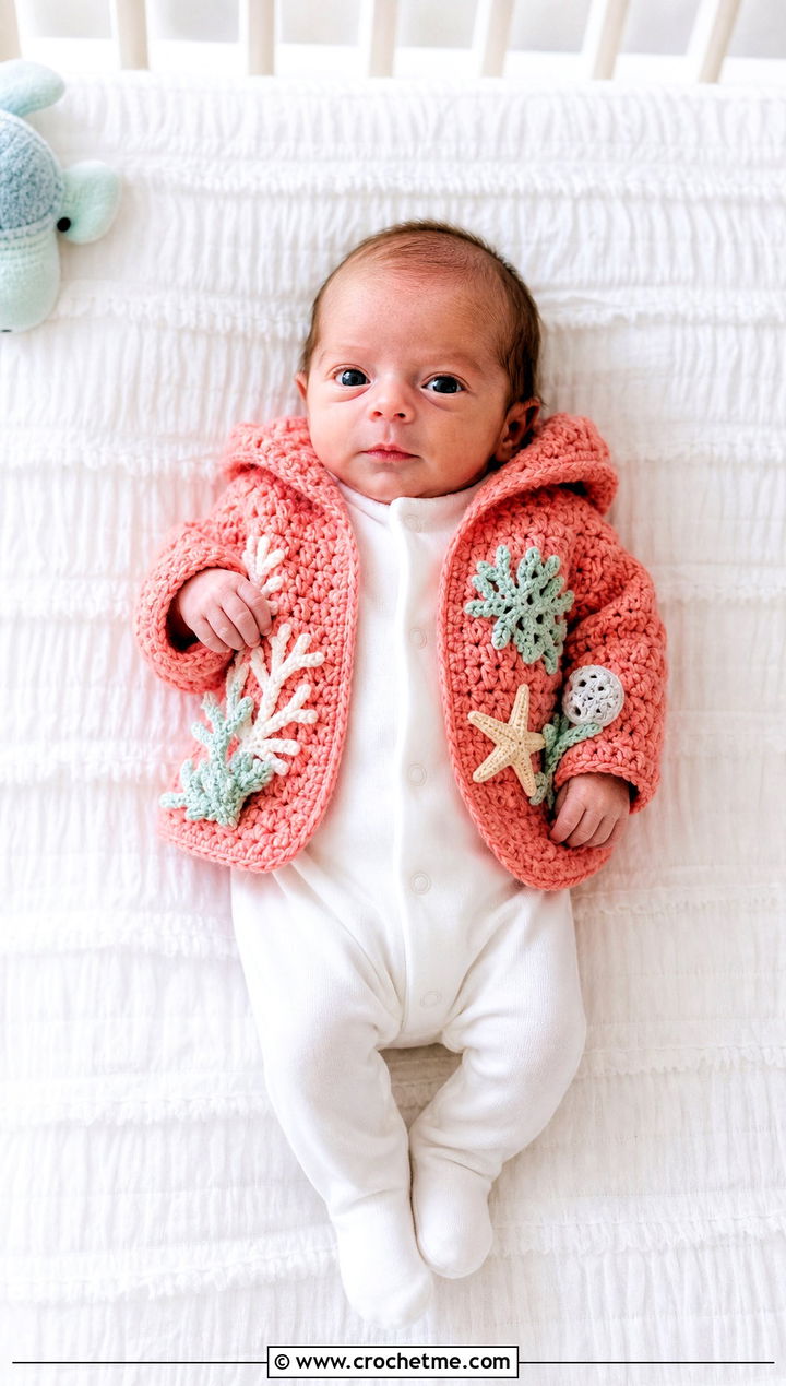 Crochet Preemie Hooded Jacket With Cotton Coverall - 25 Crochet Premie Clothes and outfit ideas