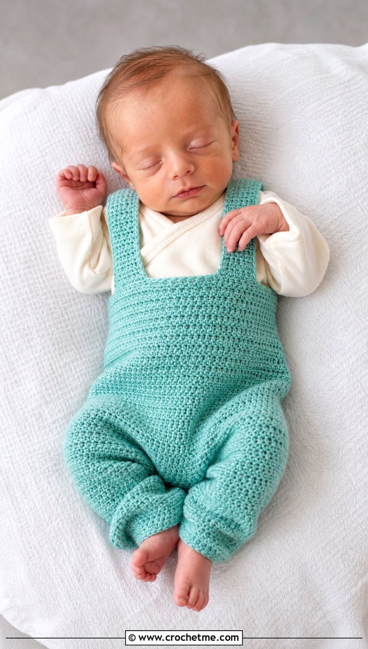 Crochet Preemie Overalls With Cotton Wrap Top - 25 Crochet Premie Clothes and outfit ideas