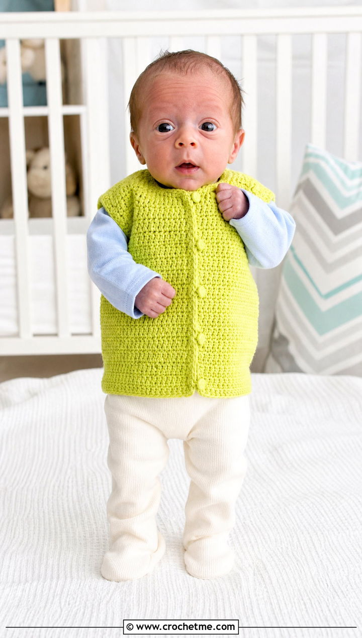 Crochet Preemie Vest With Long Sleeve Bodysuit - 25 Crochet Premie Clothes and outfit ideas