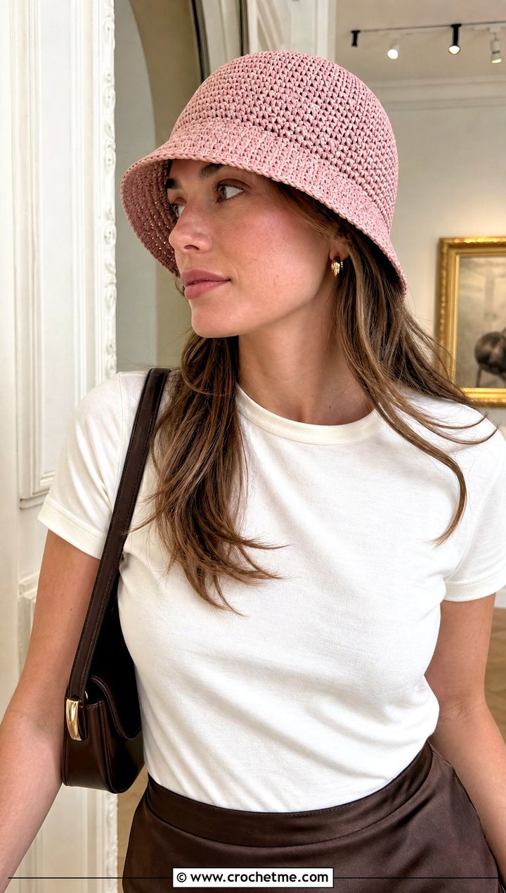 Crochet Raffia Cloche Hat With Slip Skirt - 30 crochet raffia hat outfit ideas