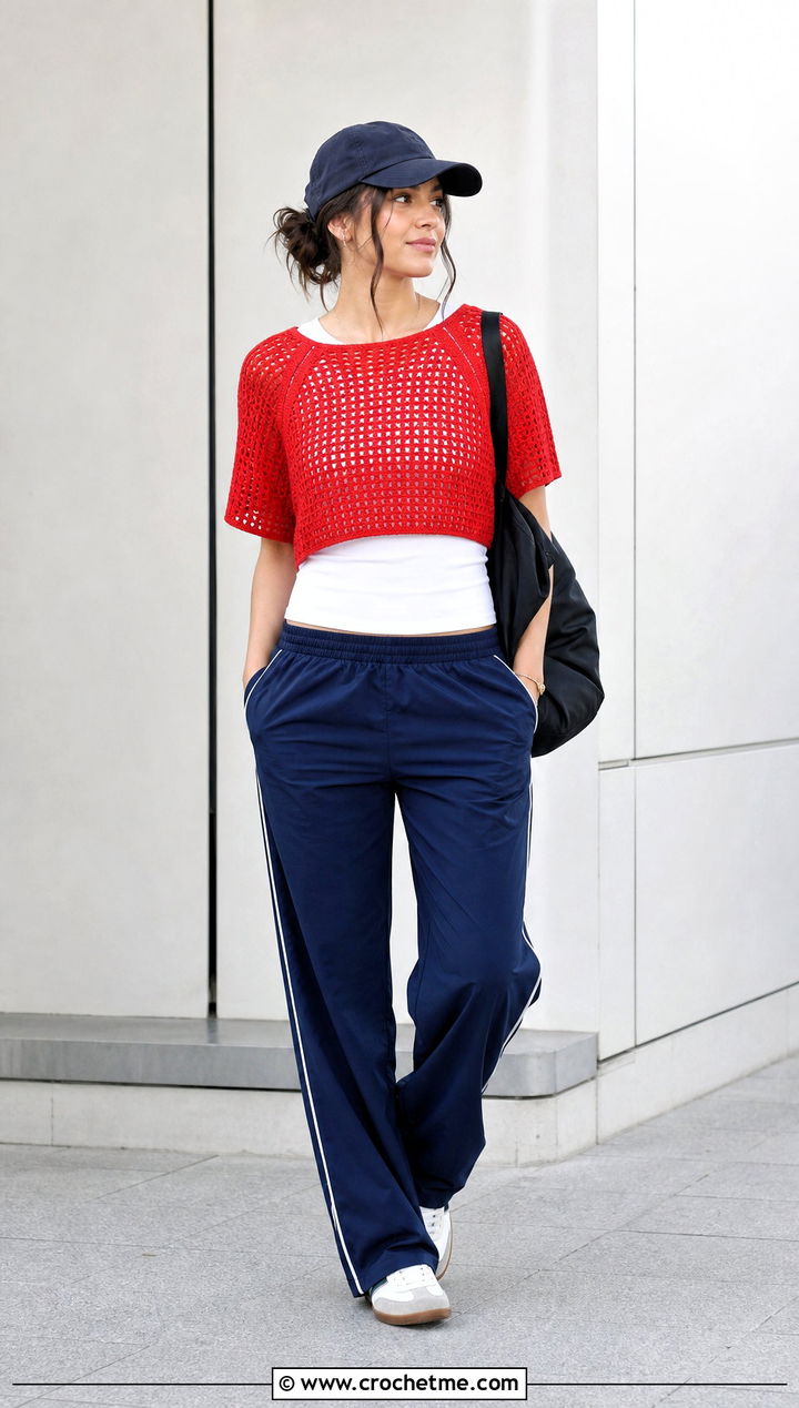 Crochet Raglan T Shirt With Track Pants - 25 Easy Crochet Projects Top outfit ideas