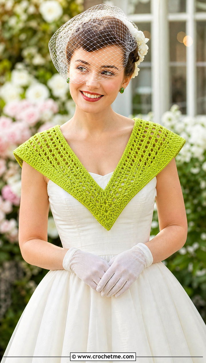 Crochet Sailor Collar With Tea Length Wedding Dress - 15 Crochet Collar For Wedding Dress outfit ideas